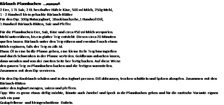 Bauernhof Häfele Westernach - Bärlauch Pfannkuchen apr 24 Bauernhof Häfele Westernach - Bärlauch Pfannkuchen apr 24